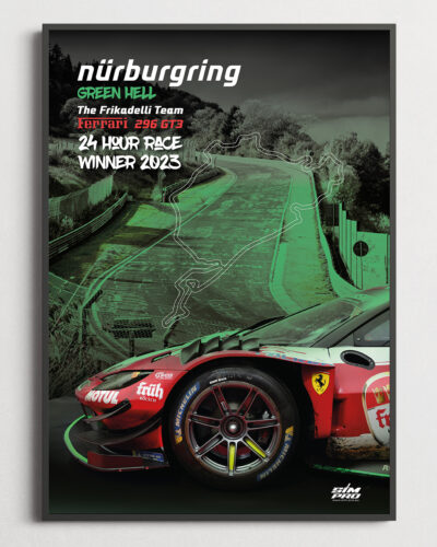 NÜRBURGRING THE FRIKADELLI TEAM FERRARI 296 GT3 24H RACE WINNER - A2 (42 x 59,4 cm)